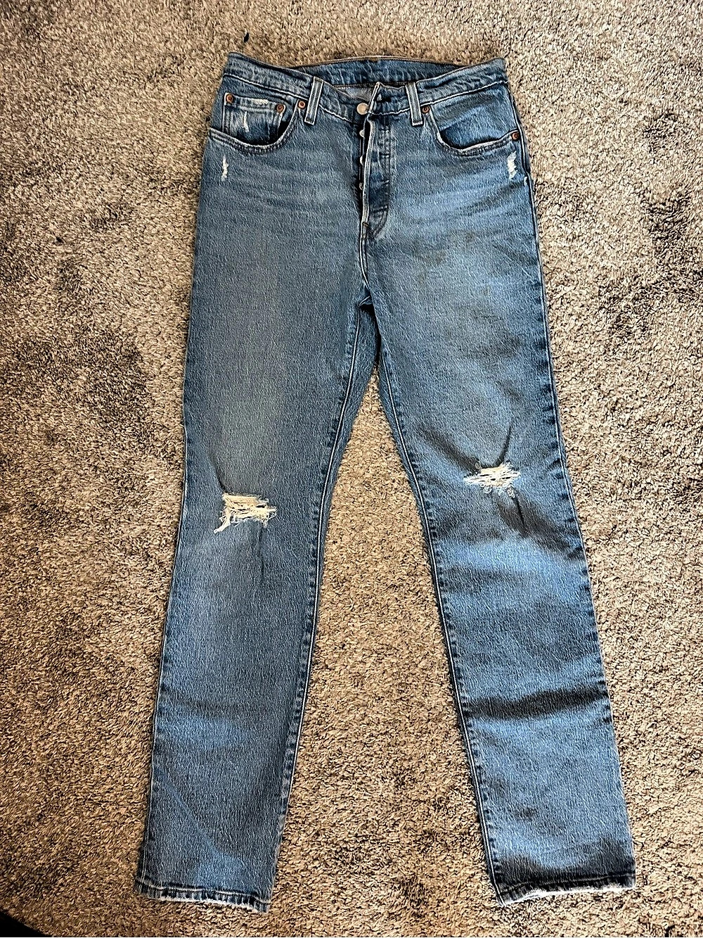 Levi's 501 Original Fit Jeans Distressed Blue
